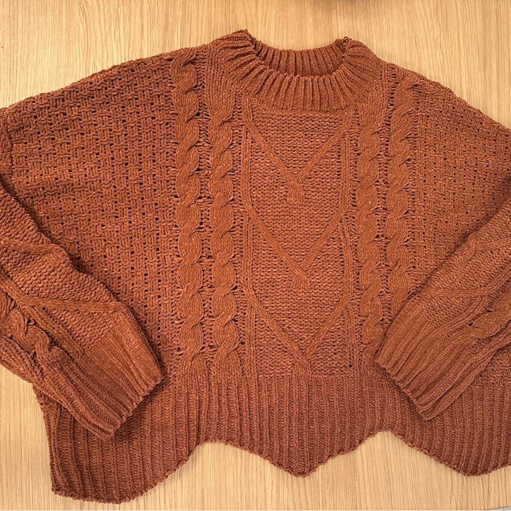 BLANKNYC Chenille Cable Knit Sweater